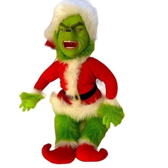 How The Grinch Stole Christmas Plush With Jim Carrey Voice (2000) 22” - Picture 1 of 3